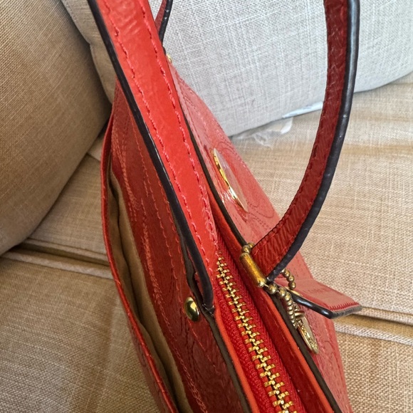 Coach Tangerine Embossed Leather Tote - Picture 9 of 14